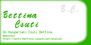 bettina csuti business card